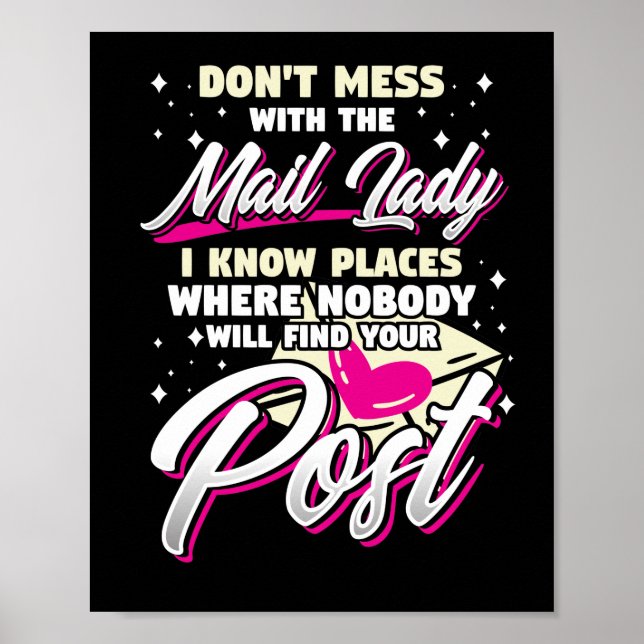 Poster Les Femmes Postal Ne Mess Pas Avec La Mail Lady (Devant)