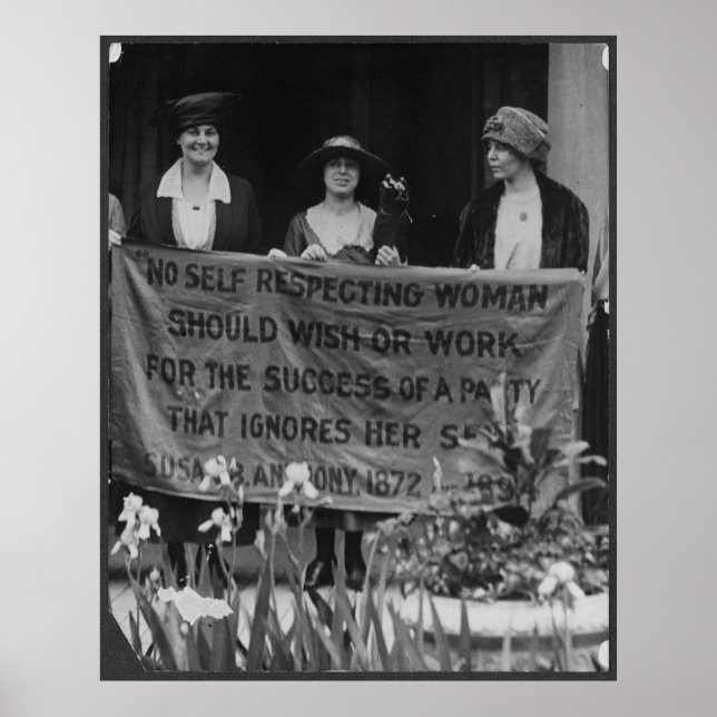 Poster Les femmes qui manifestent pour leur droit de vote (Devant)