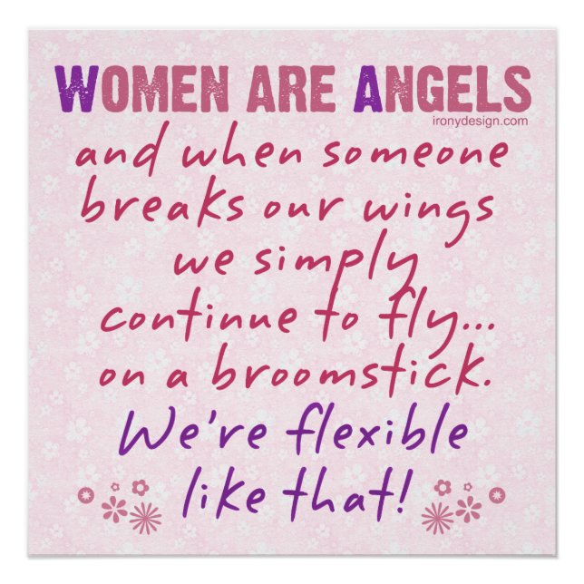 Poster Les femmes sont des citations d'anges (Devant)