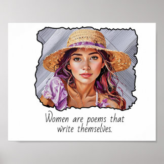 Poster Les femmes sont des poèmes qui s'écrivent elles-mê