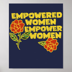 Poster Les femmes vintages et habilitées à autonomiser le