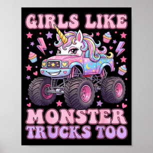 Poster Les filles aiment aussi les monstres camions trop 