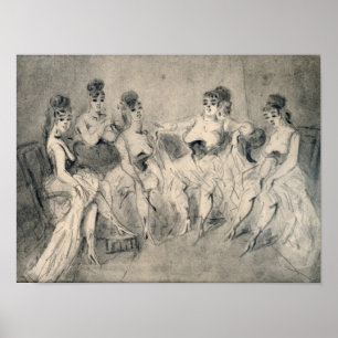 Poster Les filles dans un Bordello