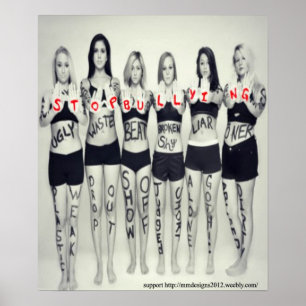Poster les filles disent d'arrêter l'intimidation