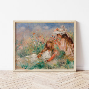 Poster Les filles en herbe   Pierre-Auguste Renoir