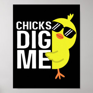 Poster Les filles me creusent les garçons hommes Joyeuses
