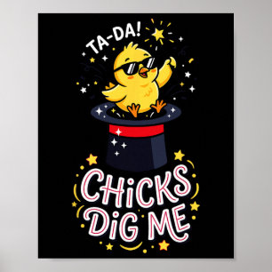 Poster Les filles me trouvent drôle par Chick Sungles Rét
