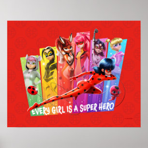 Poster Les filles miraculeuses Chaque fille est un supe