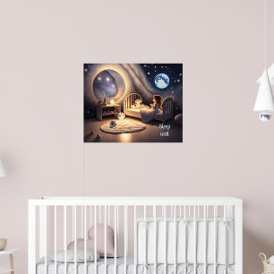 Poster Les filles prient au clair de lune et par étoile, 