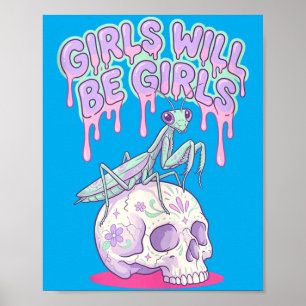 Poster Les Filles Seront Des Filles Mignonnes Kawaii