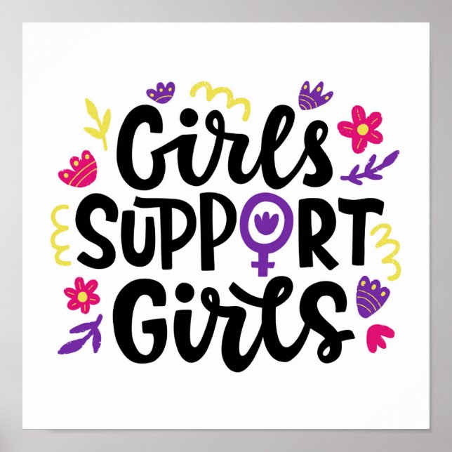 Poster Les filles soutiennent les filles (Devant)