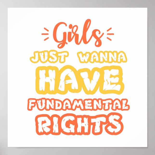 Poster les filles veulent juste avoir des droits fondamen (Devant)