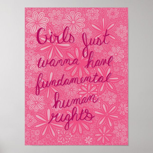 Poster Les filles veulent juste avoir des droits humains  (Devant)