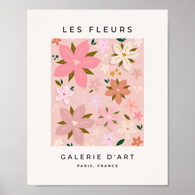 Poster Les Fleurs 05 Motif Floral Fleurs Roses Rouges (Devant)
