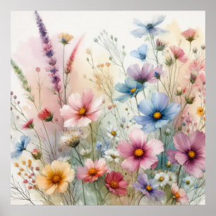 Poster Les Fleurs Dans Le Far