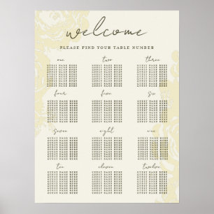 Poster Les fleurs dorées