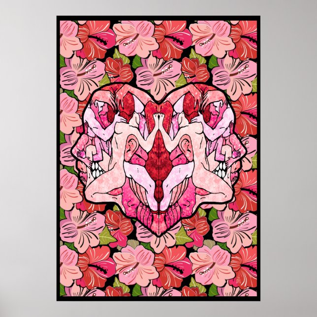Poster Les fleurs et le coeur de la passion (Devant)