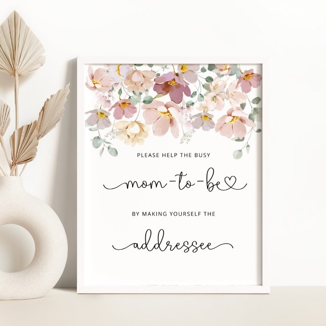 Poster Les fleurs sauvages aident la maman occupée à s'ad (Créateur téléchargé)