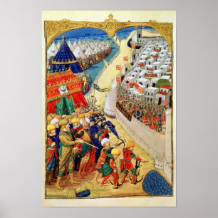 Poster Les forces de turc se préparant à la bataille