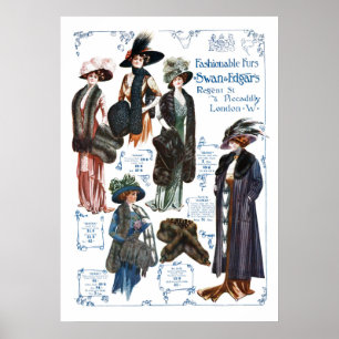 Poster Les fourrures branchées de Swan & Edgar #A