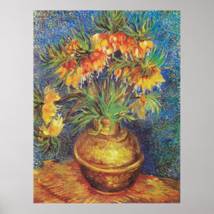 Poster Les frères impériaux de Van Gogh dans un vase de c