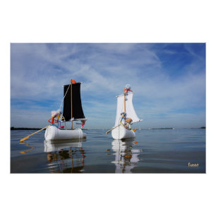 Poster Les Fubby en voile qui vont à l'aventure.