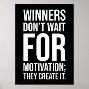 Poster Les gagnants créent des motivations - Grind de suc