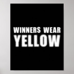 Poster Les gagnants portent couleur jaune Camp de guerre