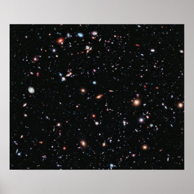 Poster Les Galaxies Les Plus Éloignées - Dix Ans D'Hubble (Devant)