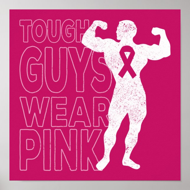 Poster Les gars durs portent le cancer du sein rose Sensi (Devant)