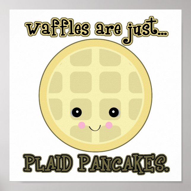 Poster les gaufres kawaii sont juste des crêpes (Devant)