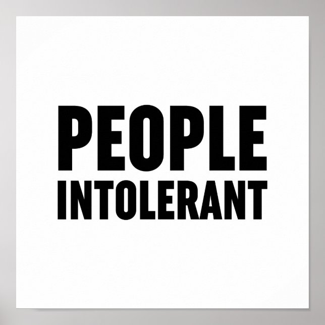 Poster Les gens intolérants (Devant)
