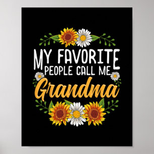 Poster Les gens que j'aime m'appellent T-shirt grand-mère