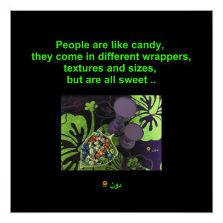 POSTER LES GENS SONT COMME CANDY