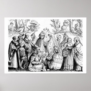 Poster Les Gipsies fortune, after a woodcut dans Cosmo