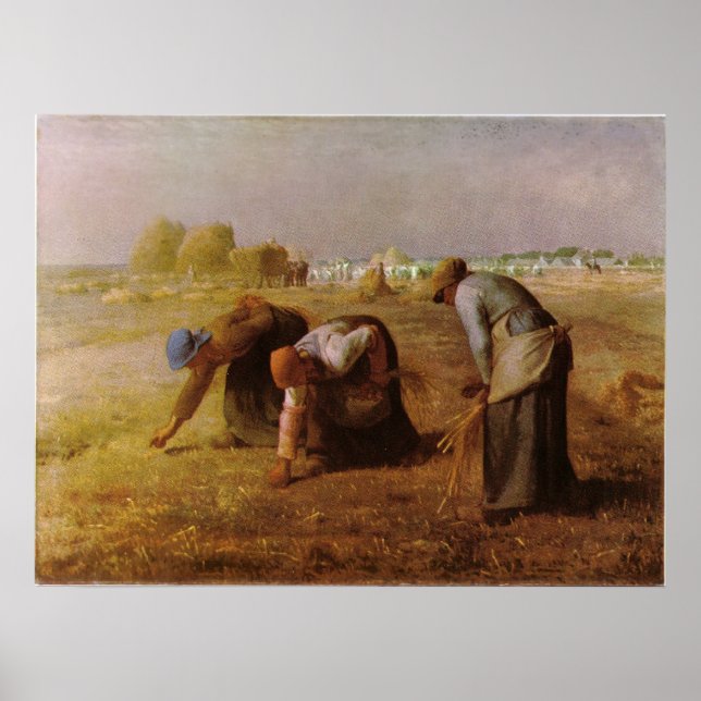 Poster Les Glaneuses 1857 par Jean-François Millet (Devant)