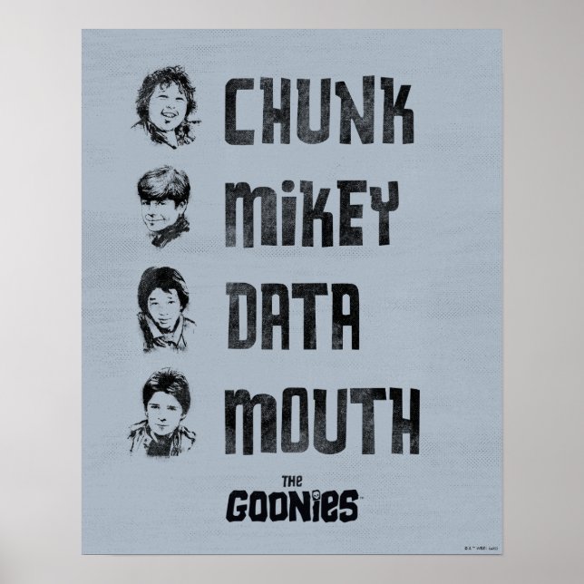 Poster Les Goonies | Couche, Mikey, Données, Bouche (Devant)