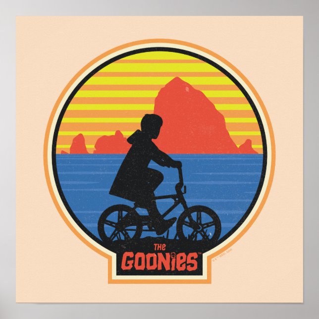 Poster Les Goonies Retro Mikey équitation Vélo Graphique (Devant)