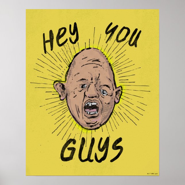Poster Les Goonies Sloth Doodle "Hey les gars" (Devant)