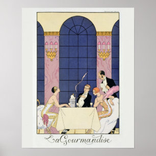 Poster Les gourmands, 1920-30 (copie de pochoir)