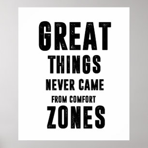 Poster les grandes choses ne sont jamais venues des zones