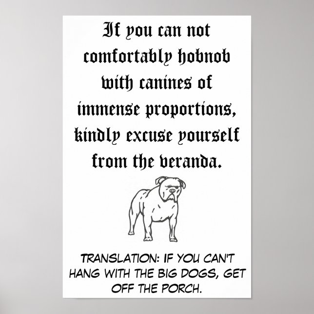 Poster Les grands chiens (Devant)