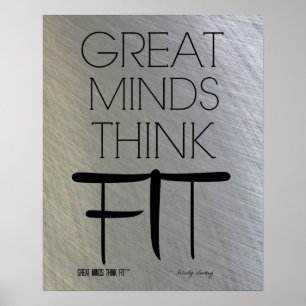 Poster Les grands esprits pensent l'affiche convenable en