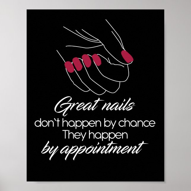 Poster Les grands ongles n'arrivent pas par hasard ongle (Devant)