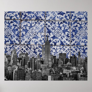 Poster Les gratte-ciels de New York rencontrent les carre