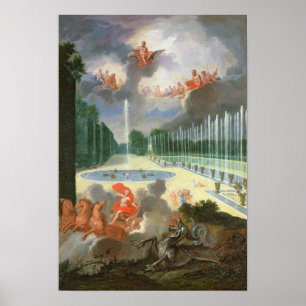 Poster Les Groves de Versailles. Vue du pool de dragons