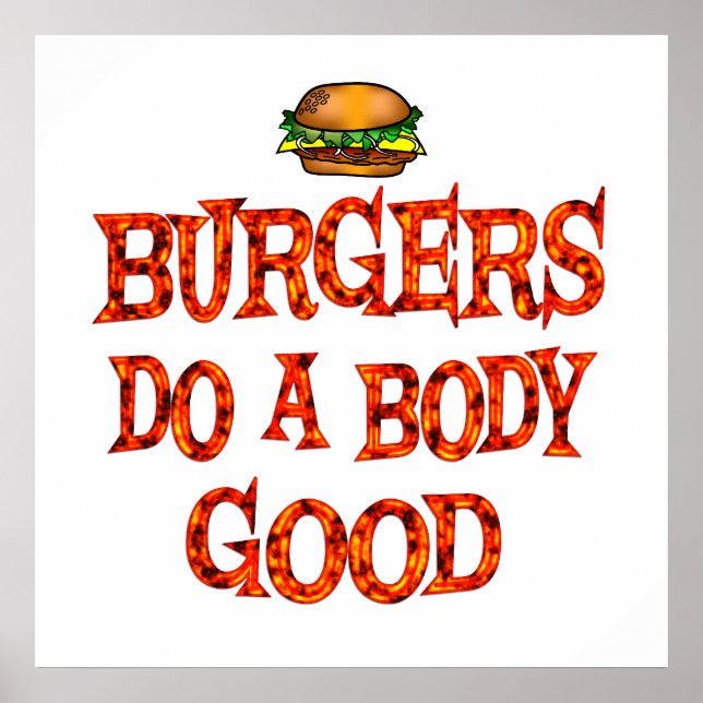 Poster Les hamburgers font du bien (Devant)