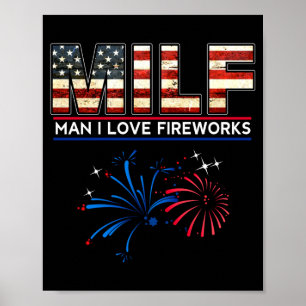 Poster Les hommes aiment les feux d'artifice drôles patri
