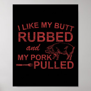 Poster Les Hommes J'Aime Mon Beurre Et Mon Porc Tiré Funn