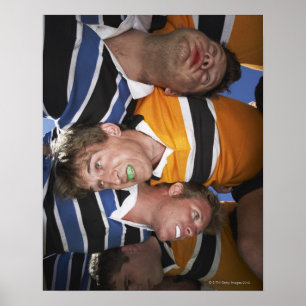 Poster Les hommes jouent au rugby